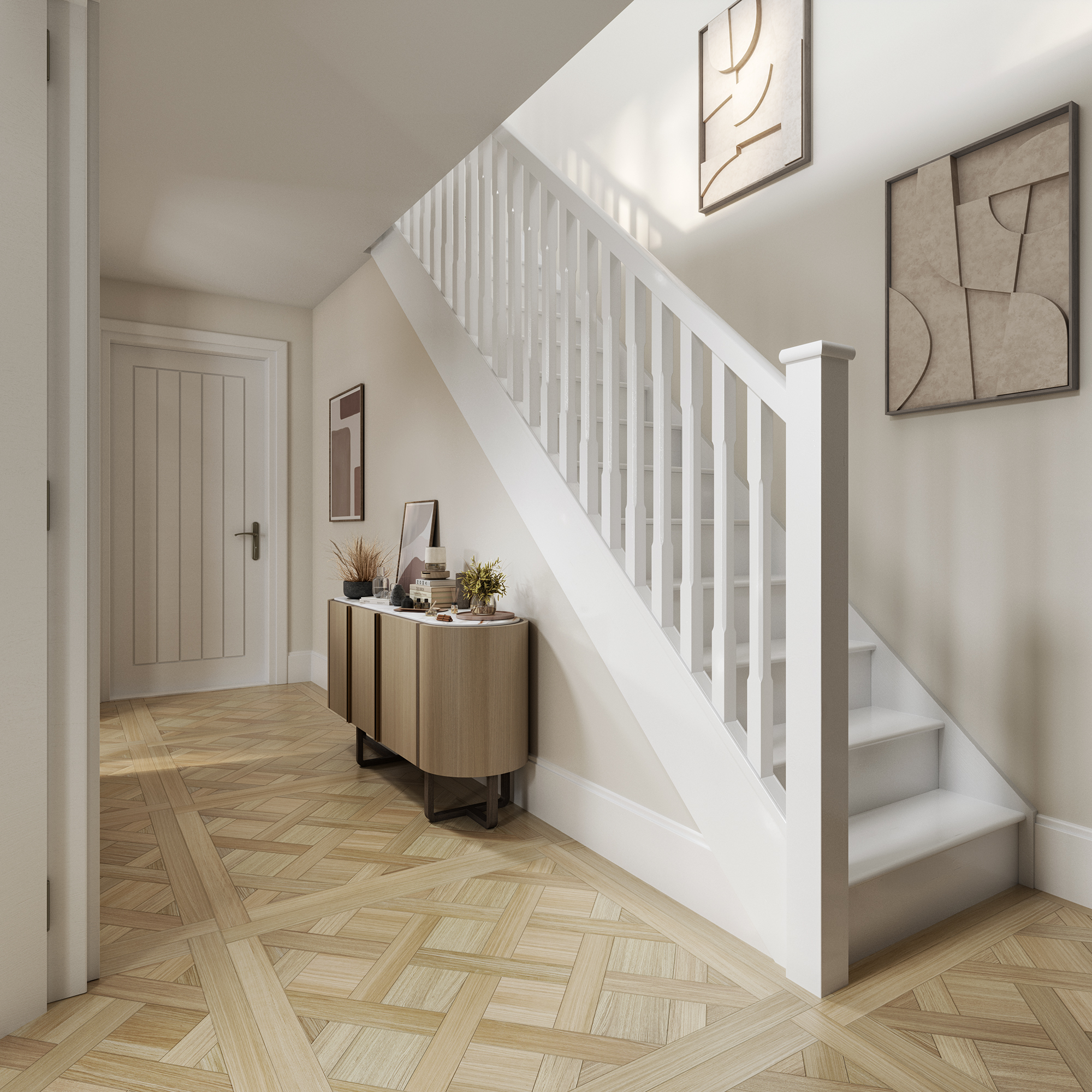 All-White Primed with Stop-Chamfered Spindle